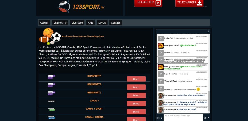 Test 123sport.tv - 123sport fonctionne comme un annuaire. Il partage un lien de haute qualité sur son site web que les utilisateurs peuvent utiliser pour accéder aux flux en direct et ainsi, regarder les matchs Football en Streaming Gratuitement.