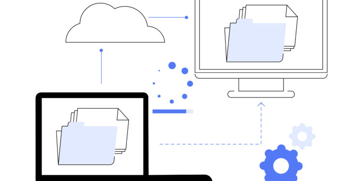 Data migration abstract concept vector illustration. Software to automate business processes, forms processing, modern IT technology, data transfer, machine learning abstract metaphor.